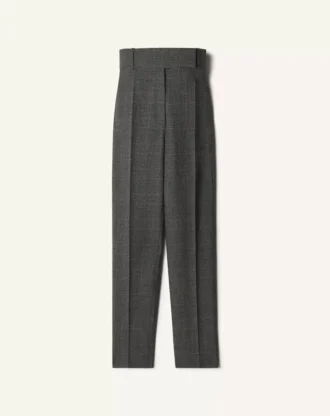 Pantaloni cigarette din lână Prince of Wales