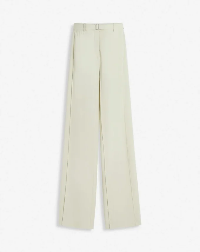 Pantaloni croiți din amestec de lână Pantaloni croiți din amestec de lână