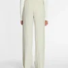 Pantaloni croiți din amestec de lână Pantaloni croiți din amestec de lână