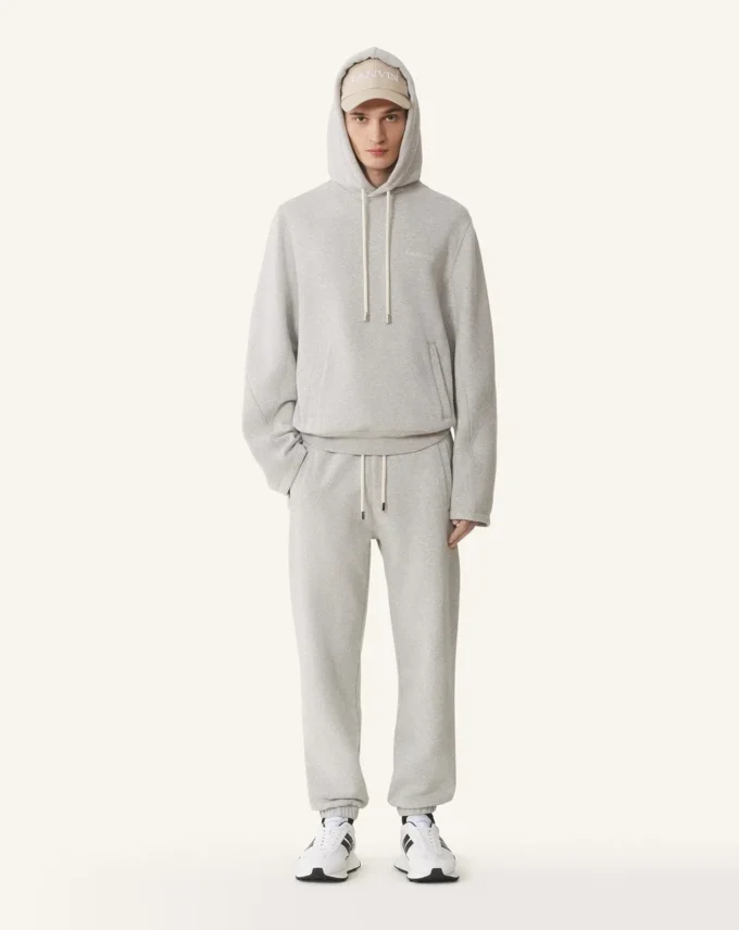 Pantaloni de jogging din bumbac fleece și cașmir Pantaloni de jogging din bumbac fleece și cașmir