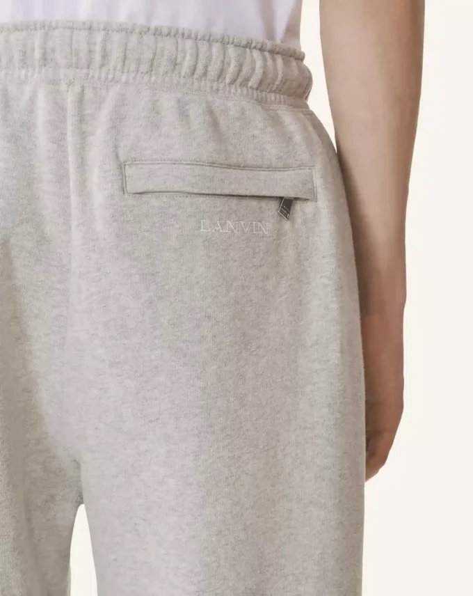 Pantaloni de jogging din bumbac fleece și cașmir Pantaloni de jogging din bumbac fleece și cașmir