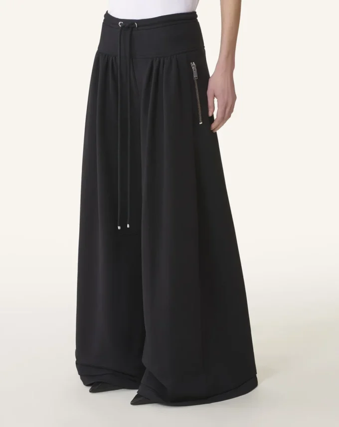 Pantaloni din bumbac fleece și cașmir Pantaloni din bumbac fleece și cașmir