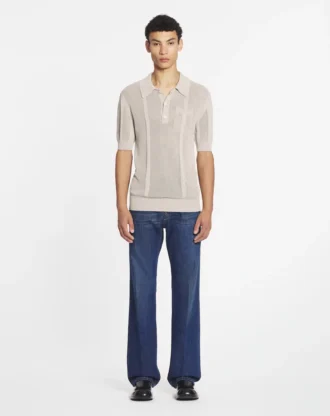 Pantaloni din denim cu croială dreaptă