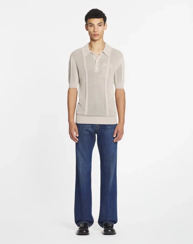 Pantaloni din denim cu croială dreaptă Pantaloni din denim cu croială dreaptă