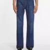 Pantaloni din denim cu croială dreaptă Pantaloni din denim cu croială dreaptă