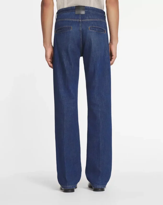 Pantaloni din denim cu croială dreaptă Pantaloni din denim cu croială dreaptă
