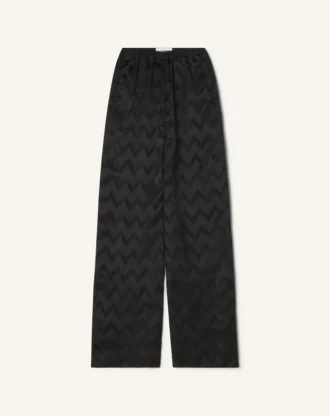Pantaloni fluizi din viscoză jacquard
