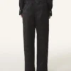 Pantaloni fluizi din viscoză jacquard Pantaloni fluizi din viscoză jacquard