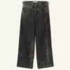 Pantaloni largi din denim spălat Pantaloni largi din denim spălat