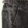 Pantaloni largi din denim spălat Pantaloni largi din denim spălat