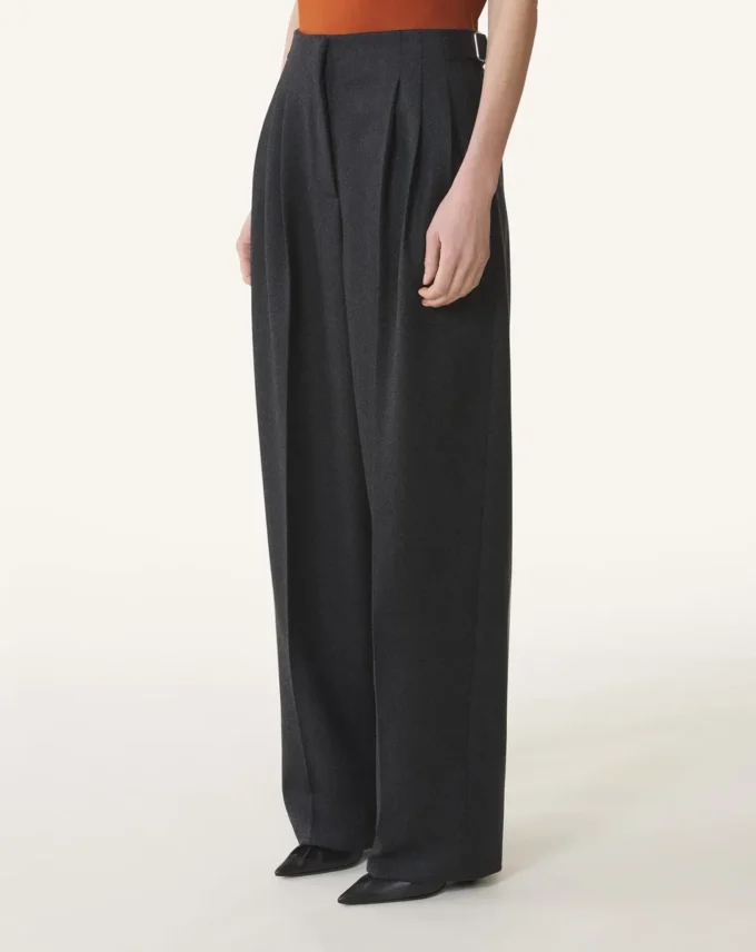 Pantaloni largi din flanel Pantaloni largi din flanel