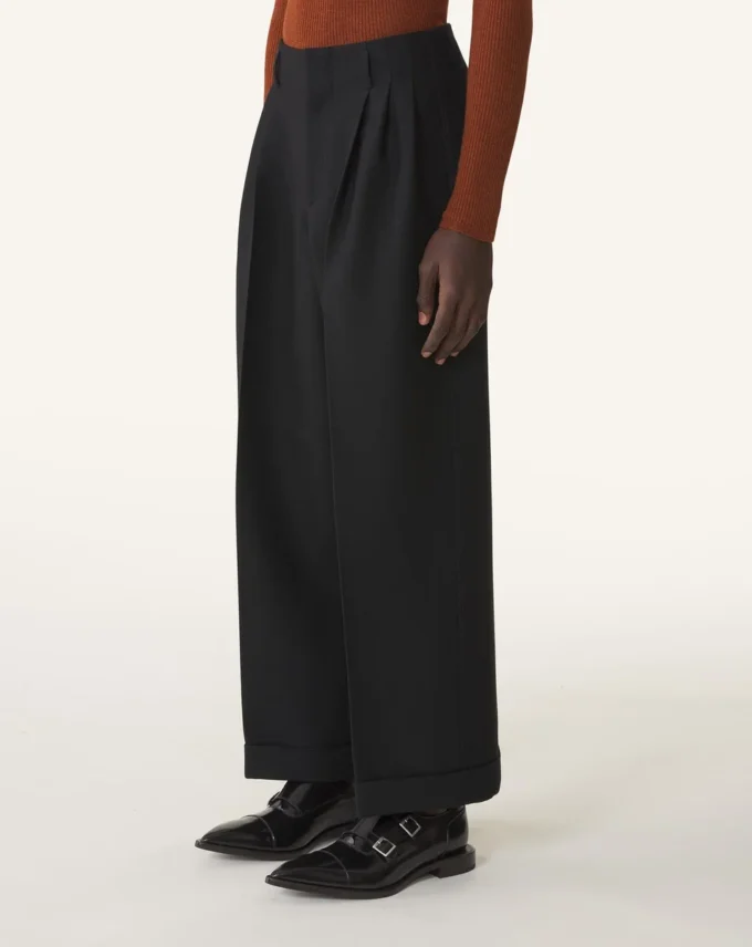Pantaloni largi din flanel Pantaloni largi din flanel