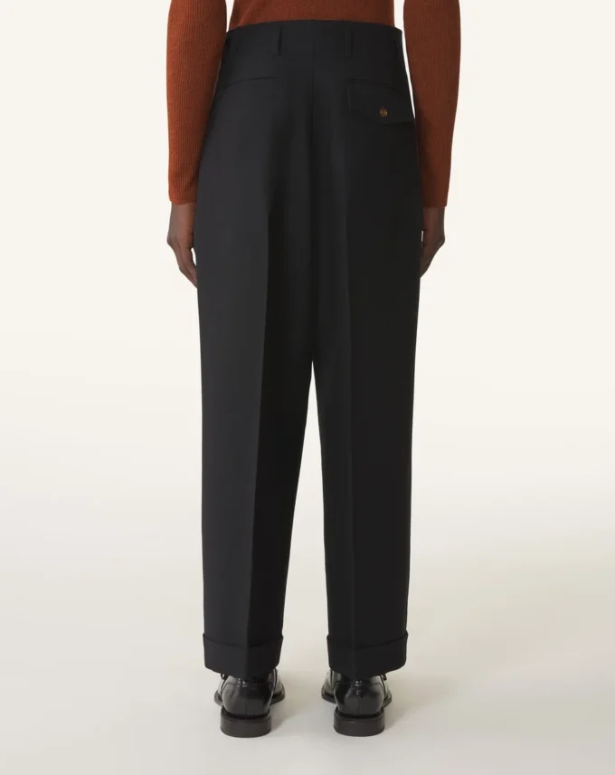 Pantaloni largi din flanel Pantaloni largi din flanel