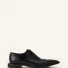 Pantofi brogue Oxford din piele lucioasă Pantofi brogue Oxford din piele lucioasă