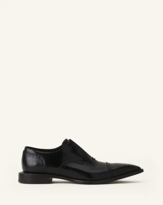 Pantofi brogue Oxford din piele lucioasă Pantofi brogue Oxford din piele lucioasă