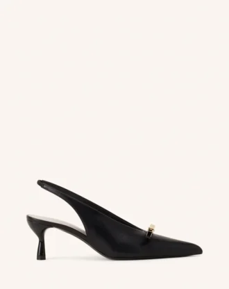 Pantofi cu baretă din piele Lanvin Bow