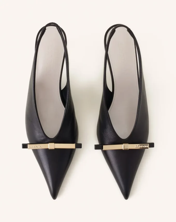 Pantofi cu baretă din piele Lanvin Bow Pantofi cu baretă din piele Lanvin Bow