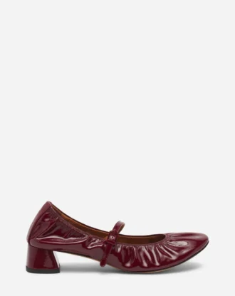 Pantofi cu toc Mary Jane din piele lucioasă Pantofi cu toc Mary Jane din piele lucioasă