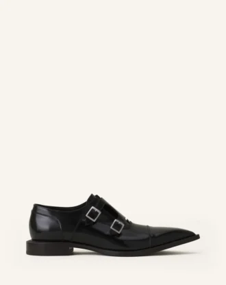 Pantofi Monk din piele lucioasă Pantofi Monk din piele lucioasă