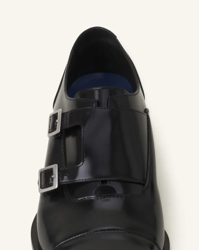 Pantofi Monk din piele lucioasă Pantofi Monk din piele lucioasă
