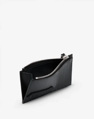 Portcard din piele cu semnătura Lanvin