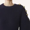 Pulover din lână cu nervuri Pulover din lână cu nervuri