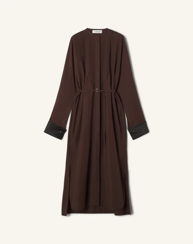 Rochie cămașă din popelină de bumbac Rochie cămașă din popelină de bumbac