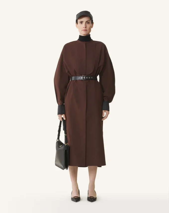 Rochie cămașă din popelină de bumbac Rochie cămașă din popelină de bumbac