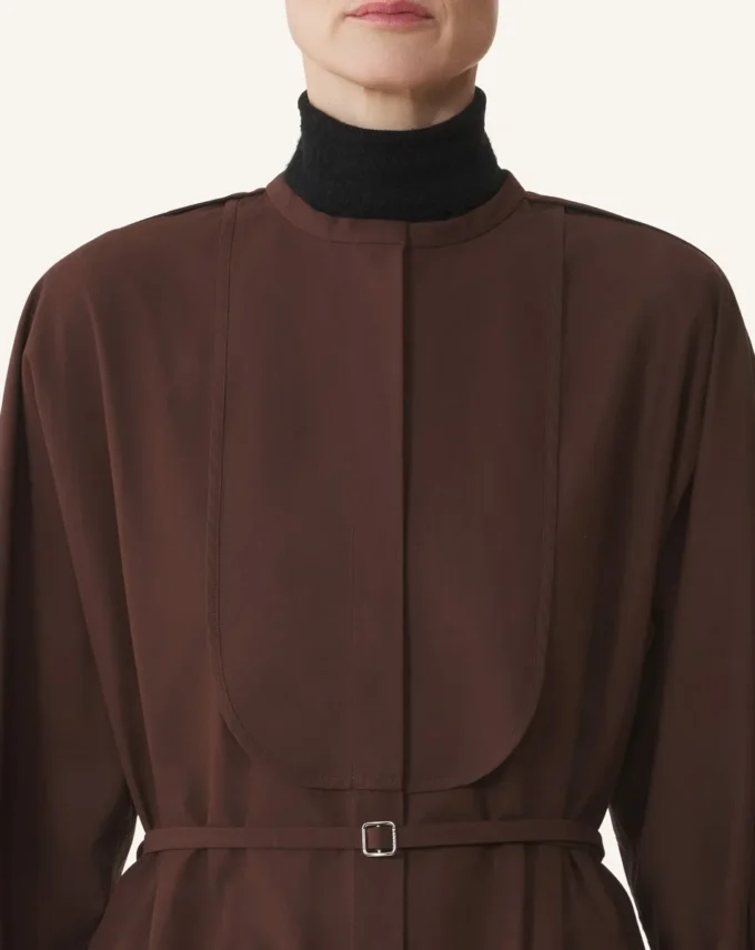Rochie cămașă din popelină de bumbac Rochie cămașă din popelină de bumbac