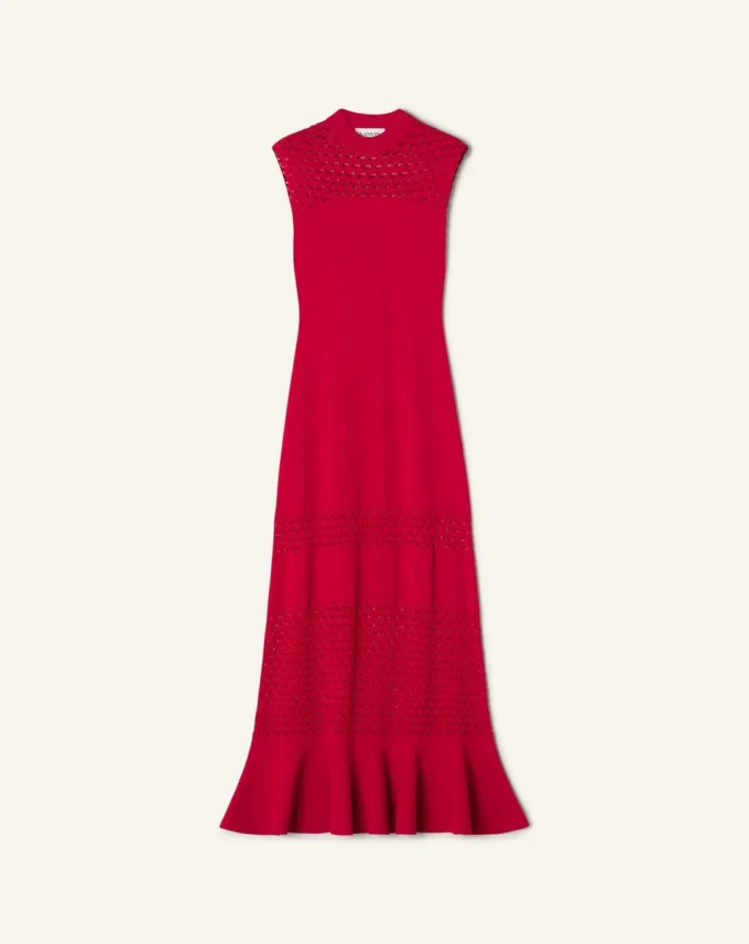 Rochie cu detalii din dantelă din viscoză Rochie cu detalii din dantelă din viscoză