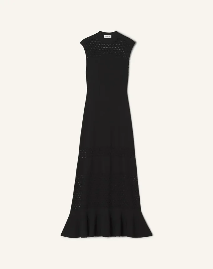 Rochie cu detalii din dantelă din viscoză Rochie cu detalii din dantelă din viscoză