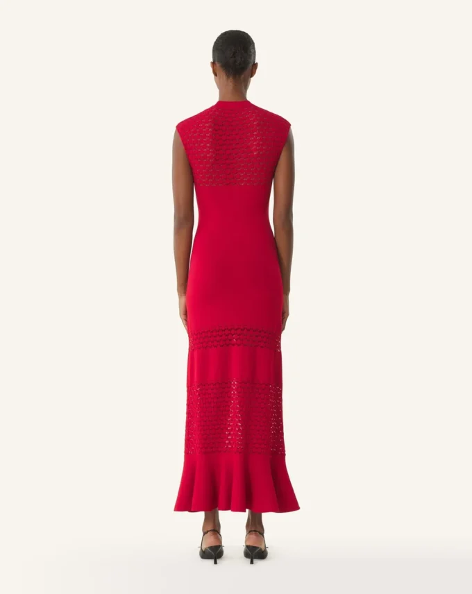 Rochie cu detalii din dantelă din viscoză Rochie cu detalii din dantelă din viscoză