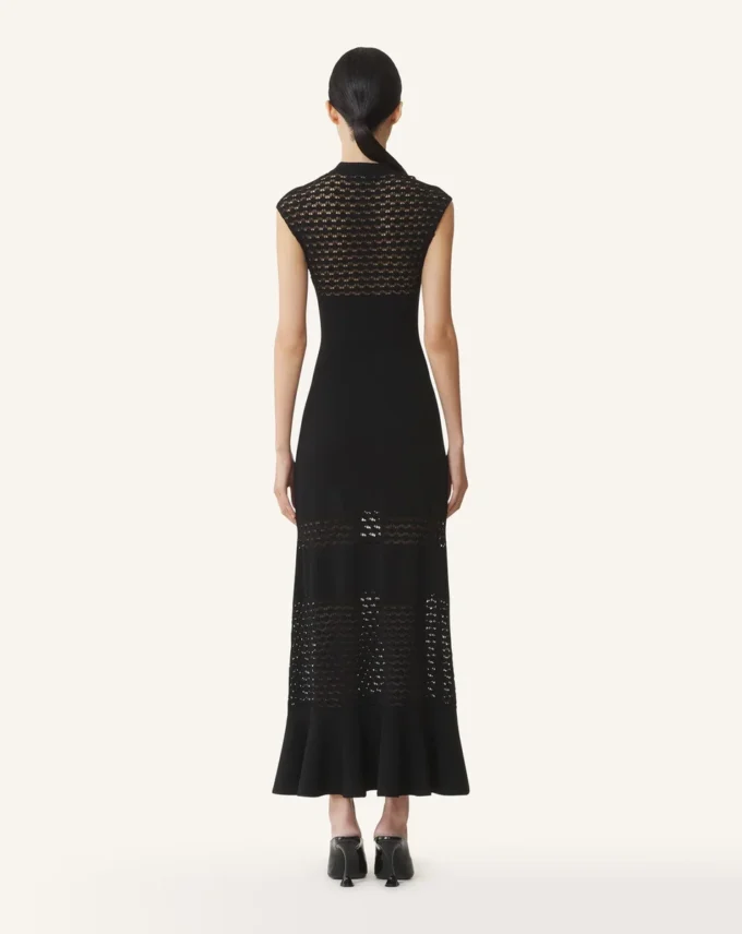 Rochie cu detalii din dantelă din viscoză Rochie cu detalii din dantelă din viscoză