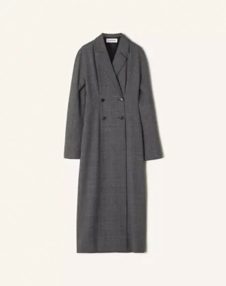 Rochie din lână Prince of Wales cu două rânduri de nasturi