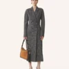 Rochie din lână Prince of Wales cu două rânduri de nasturi Rochie din lână Prince of Wales cu două rânduri de nasturi