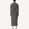 Rochie din lână Prince of Wales cu două rânduri de nasturi Rochie din lână Prince of Wales cu două rânduri de nasturi