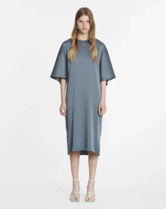 Rochie din satin tip tricou