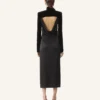 Rochie midi din catifea
