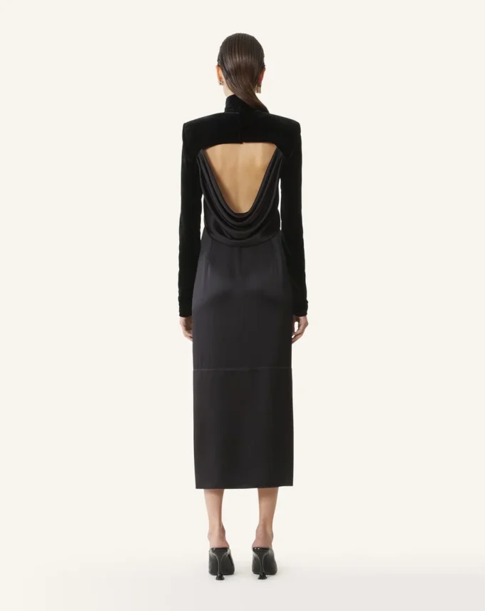 Rochie midi din catifea