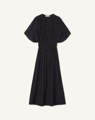 Rochie midi din charmeuse