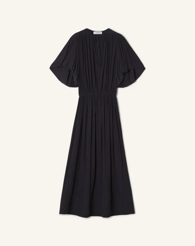 Rochie midi din charmeuse