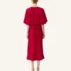 Rochie midi din charmeuse