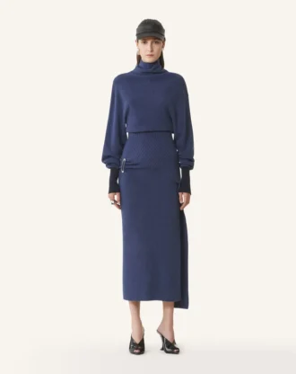 Rochie midi din lână și cașmir