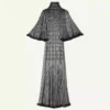 Rochie midi din viscoză metalizată