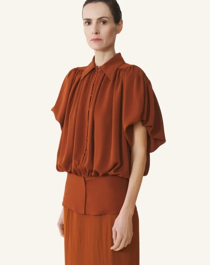 Top din georgette de mătase Top din georgette de mătase