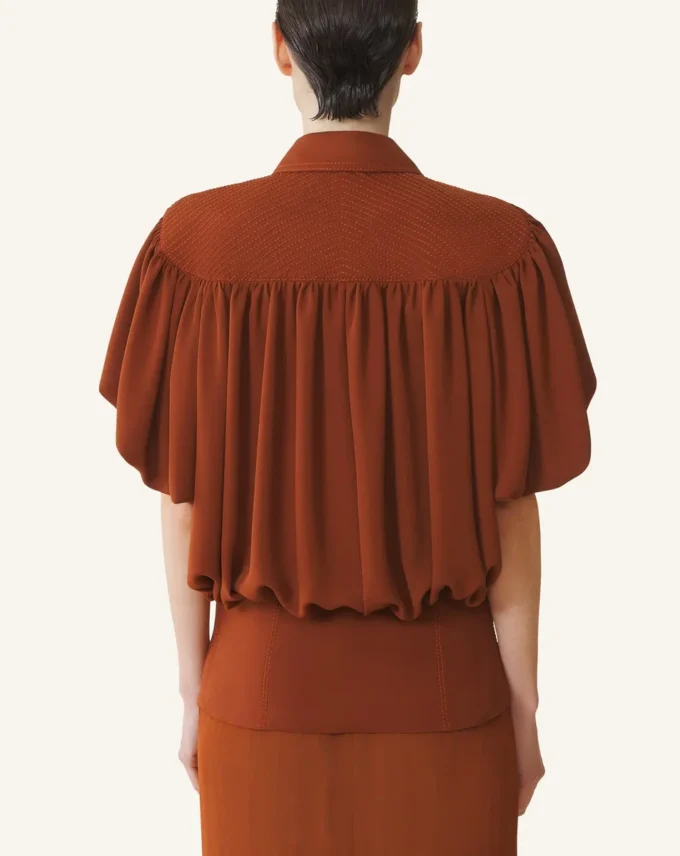Top din georgette de mătase Top din georgette de mătase