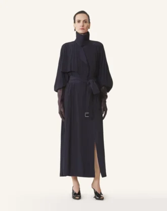 Trench din charmeuse