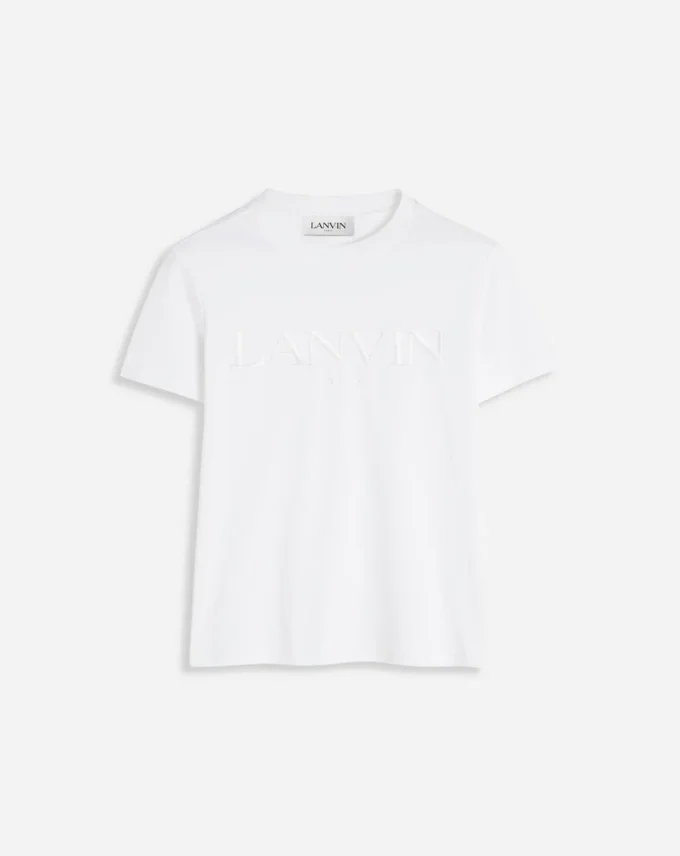 Tricou brodat Lanvin cu croială clasică Tricou brodat Lanvin cu croială clasică