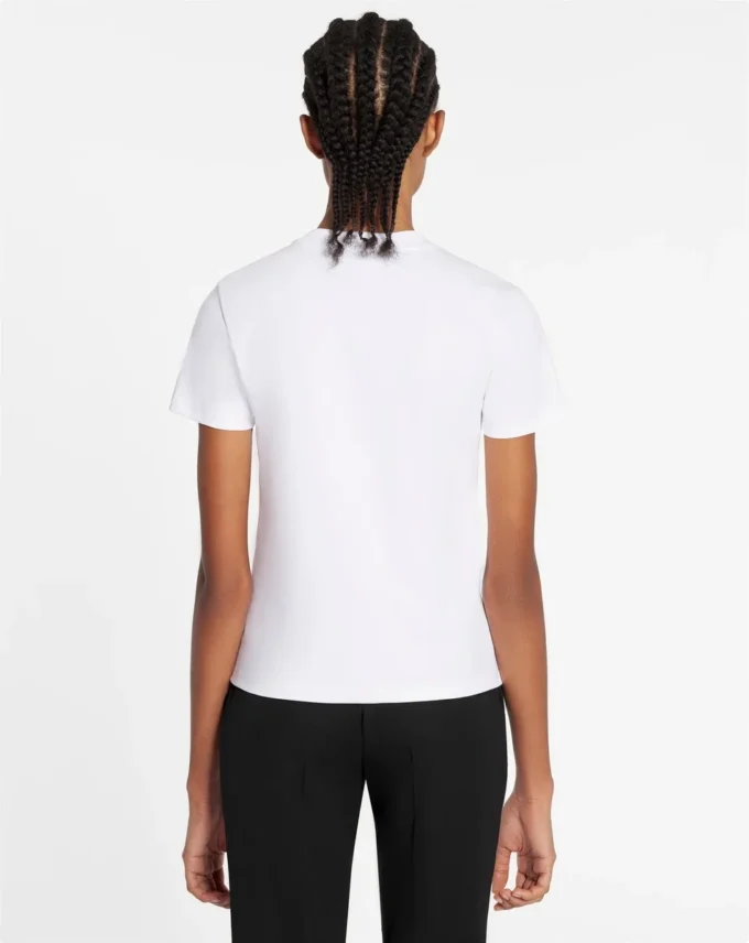 Tricou brodat Lanvin cu croială clasică Tricou brodat Lanvin cu croială clasică