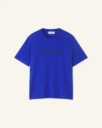 Tricou din bumbac brodat Lanvin